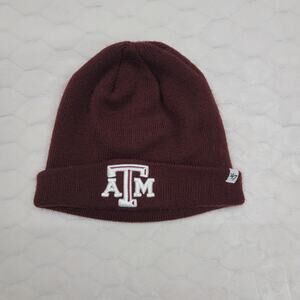 Vintage 47 Brand Texas AM Aggies Beanie Hat Maroon Knit Cuff Winter Cap NCAA
